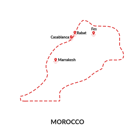 Morocco Map Outline