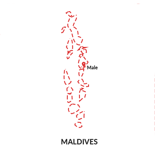 Maldives Map Outline