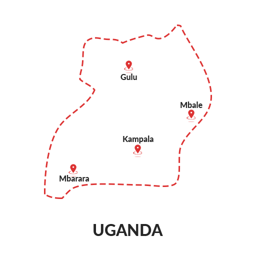 Uganda outline Map