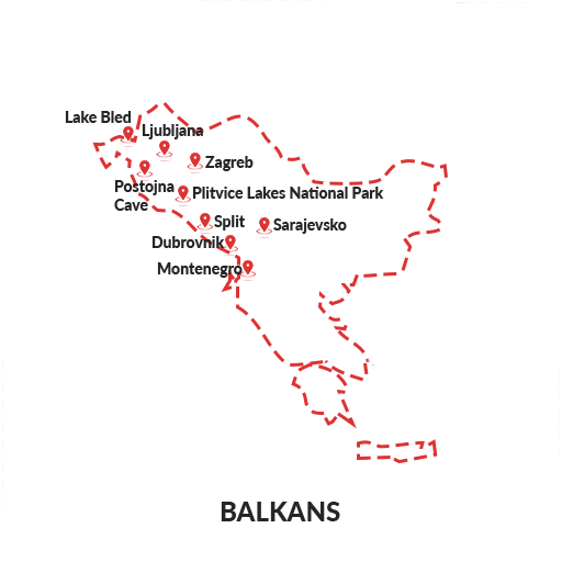 balkans map outline