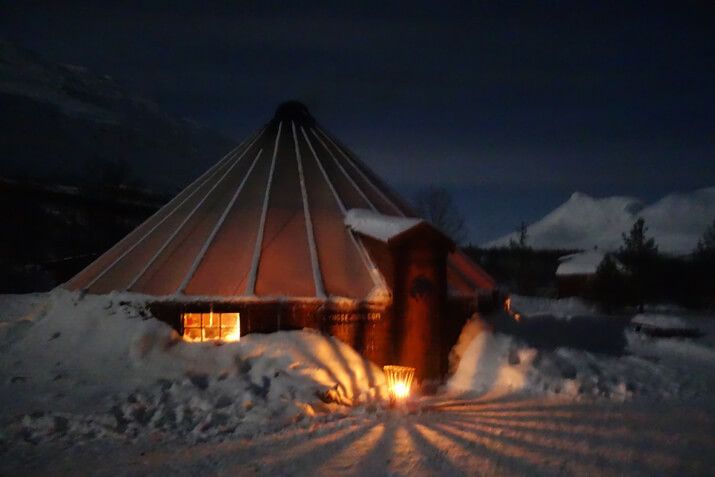 Lavvu tent at Camp Lyngsfjord