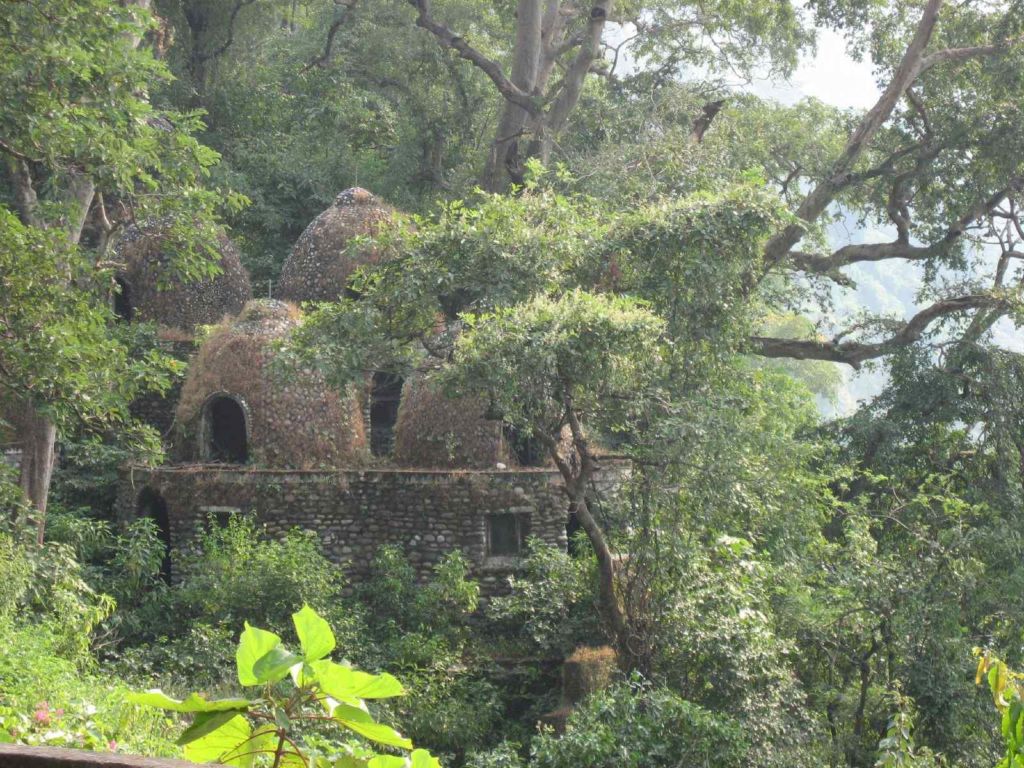 Meditation chambers at the old Maharishi Mahesh Yogi Ashram now in ruins Muni Ki Reti