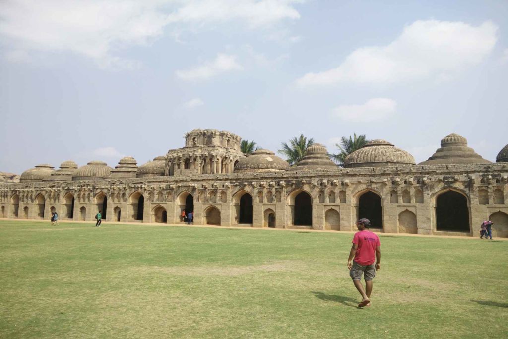 The Elephant Stables in Hampi which is fairly in good condition unlike the other ruins