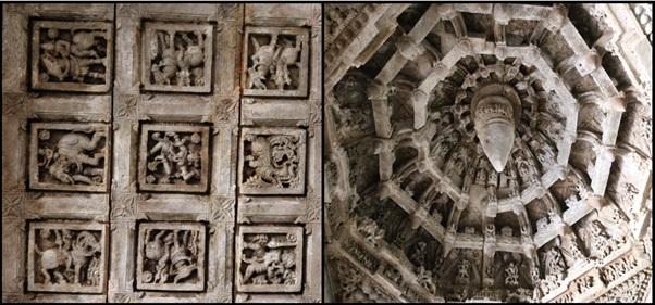 Ceiling Sculptures at Kedareswara Temple, Halebidu