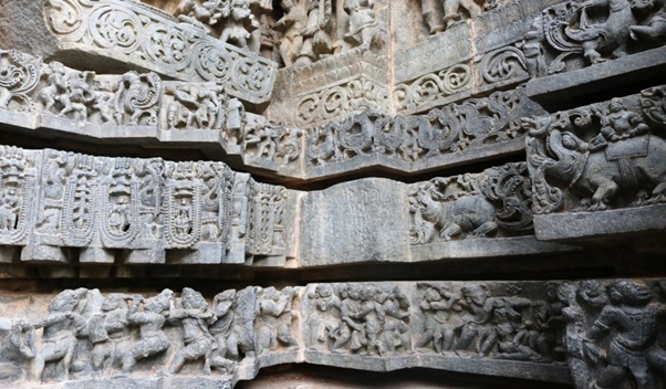 Stunning Friezes at Hoysaleswara Temple, Halebidu