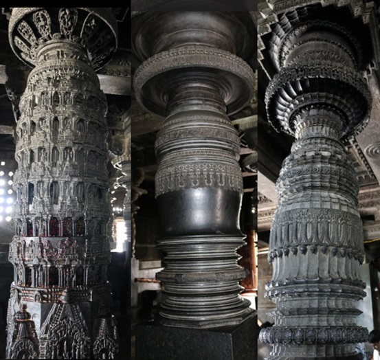 Lathe like Pillars at Chennakeshava Temple, Belur