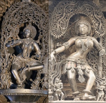 Madanika as Darpana Sundari at Chennakeshava Temple, Belur
