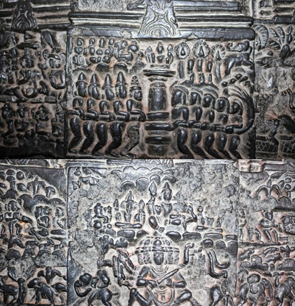 Samudra Manthan and Ramayana Carvings at Chennakeshava Temple, Belur
