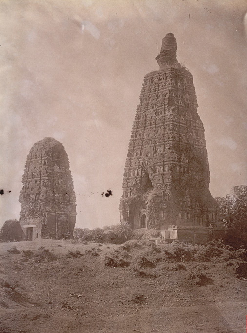 Mahabodhi temple before restoration