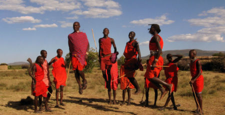 Masai Warriors Dancing