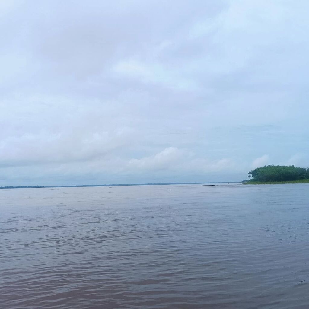 Meeting of the waters Amazon Brazil