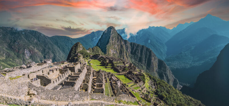Machu Picchu, the city of the Inca Empire hidden high up in the Andean mountains.